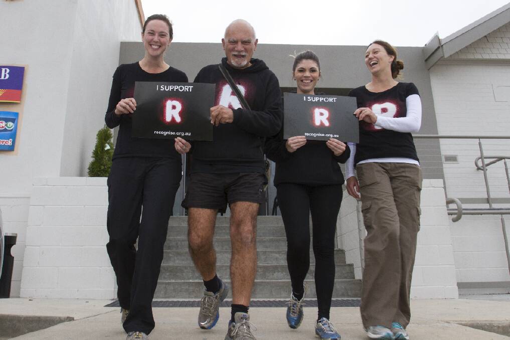 Walk members Claire Toepfer, Rodney Gibbins, Shannan Dodson and Kaylene O Brien at the Ararat RSL.