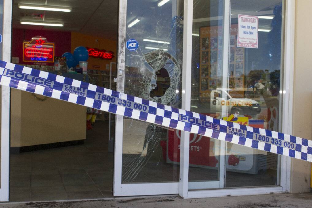 Detectives from Ararat Crime Investigation Unit are investigating a burglary at the Ararat Civic Video store in Campbell Street- the second within the space of a month. Picture: PETER PICKERING