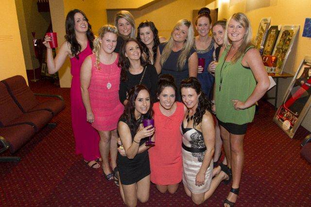 Pictured at the ball, back Jess Daley, Stacey Roche, Taylor Woods, Cassie Mansfield, Lisa Roche, Blaire Spalding, Rhiannan Turner, Danni Traynor, Ash Spalding, front Amy Mantell, Chloe Bond, Hayley Webster.