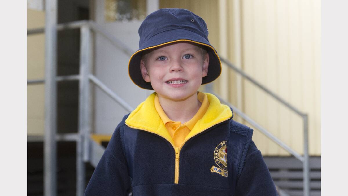 An exciting first day at school for Charlie at Ararat 800 Primary School.