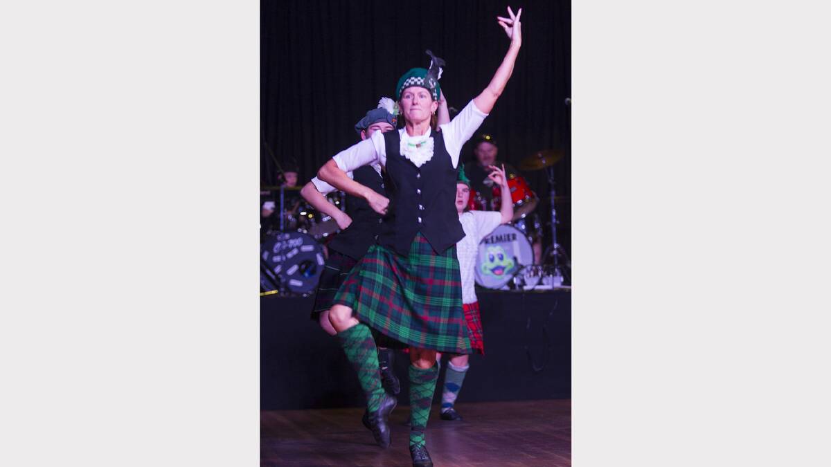 Missy Perry leads a highland fling