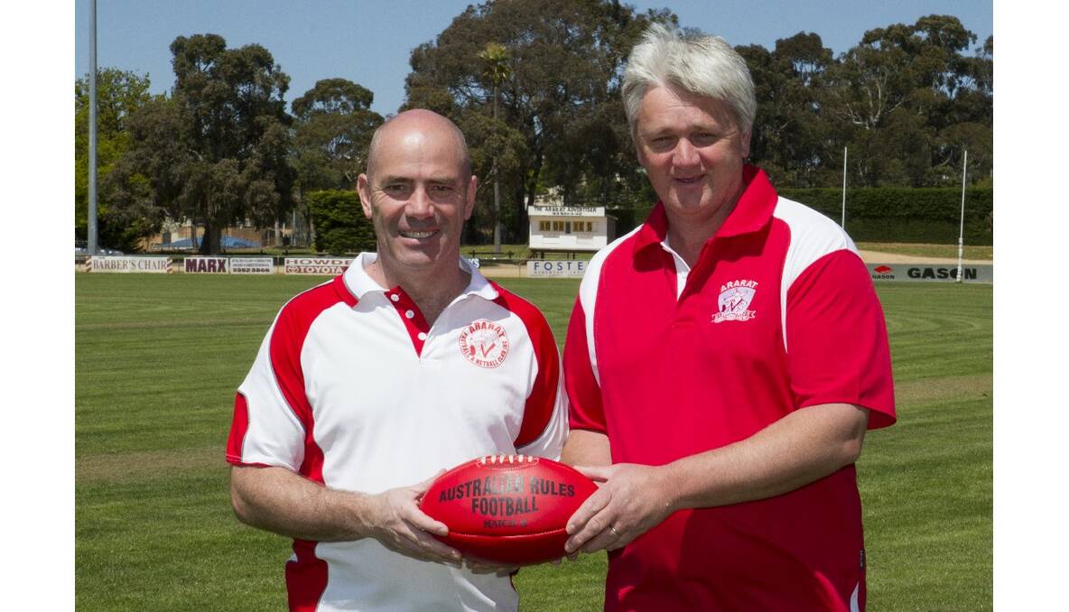 The Ararat Football Club has announced David Hosking and Andrew Louder as joint-coaches of the senior team for the 2013 season. Louder has spent the past two years as the Rats reserves coach, while Hosking was his assistant. Picture: PETER PICKERING.