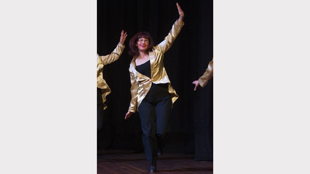 Wendy Harris was having a grand time in the tap performance.