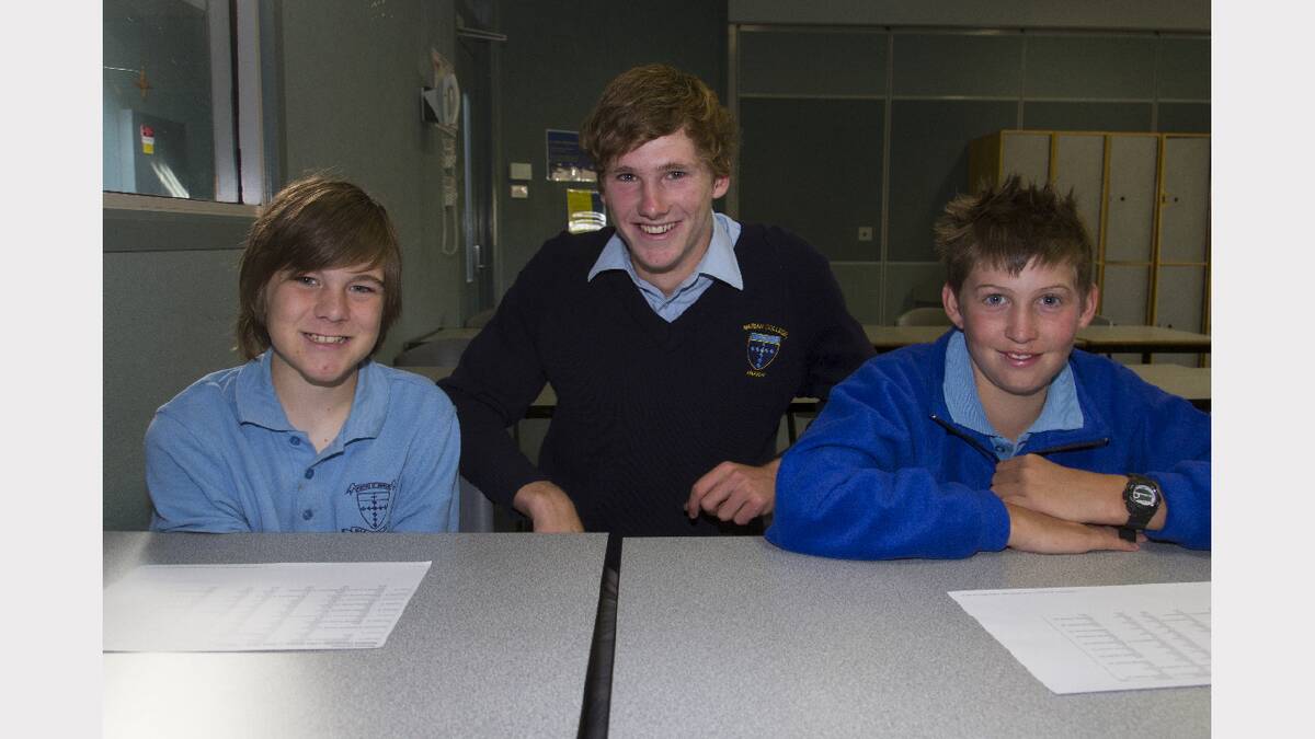 Harry Ganley was on hand for some mentoring to Luke and Brayden at Marian College.